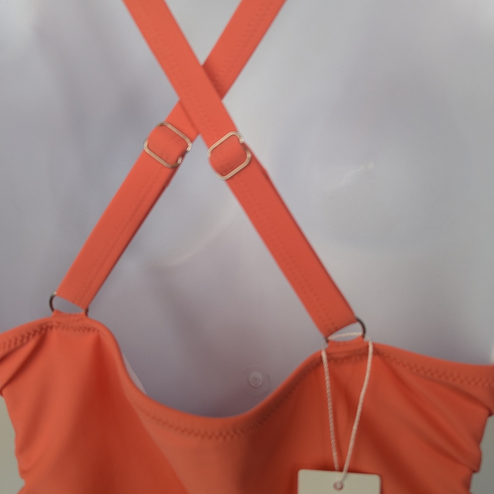 Beachsissi XL One Piece Tankini Top Adjustable Straps Coral NWT Bathing Suit - Picture 10 of 13